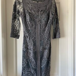 Sue Wong Gray Cocktail Dress